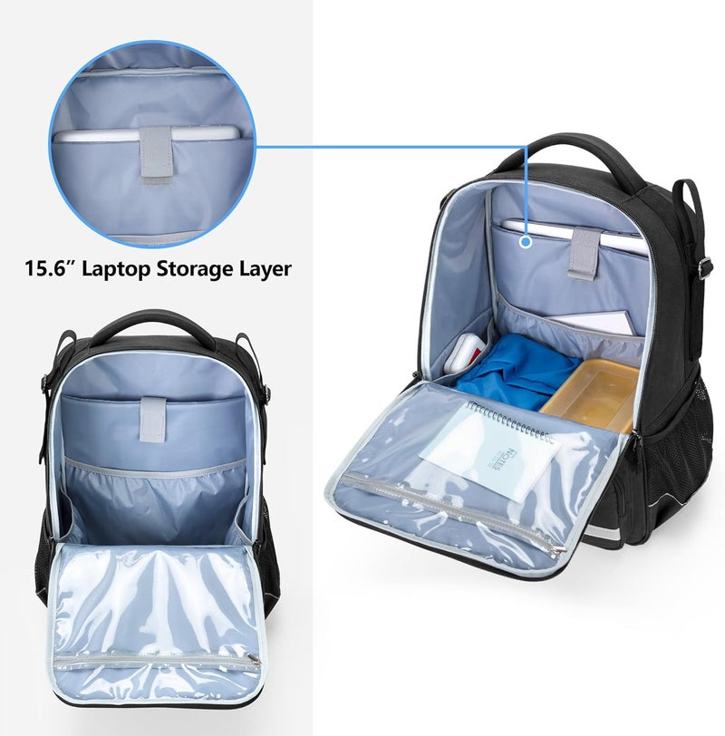samdew Wheelchair Backpack, Wheelchair Bag for Back of Chair, Wheel Chair Basket to Hang on Back with Thermal Insulation Pocket, Electric Wheelchair Accessories Storage for Adults & Seniors, Bag only - Image 3